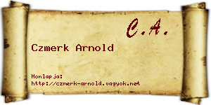Czmerk Arnold névjegykártya